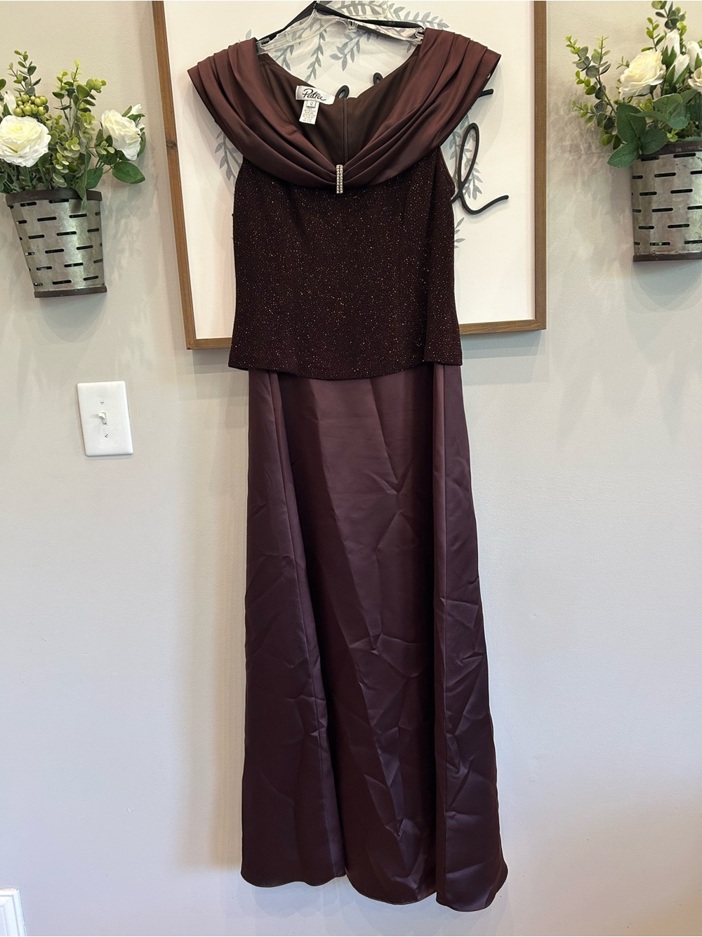 Elegant Patra Satin Evening Gown